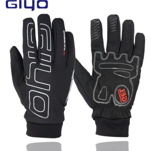 GIYO Winter Waterproof Windproof Cycling Gloves Thermal Fleece Winter Road MTB Bike Bicycle gloves Long Finger Outdoor Sport