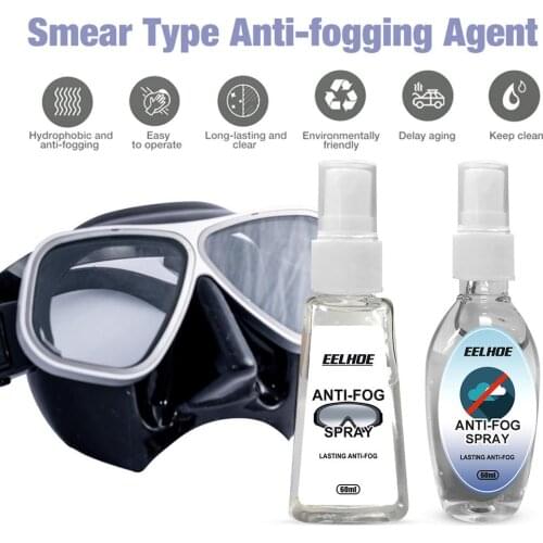 60ml Defogger Anti-Fog Spray Swim Goggles Glass Lens Diving Mask Cleaner Scuba Sports Glasses Antifog Spray Mist