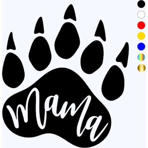 CK20801# Bear Paw Mama Vinyl Decal Car Sticker Waterproof Auto Decors on Bumper Window Laptop