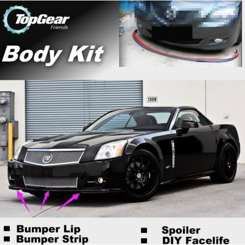 Bumper Lip Deflector Lips For Cadillac XLR / XLR-V Front Spoiler Skirt For TopGear Friends to Car View Tuning / Body Kit / Strip