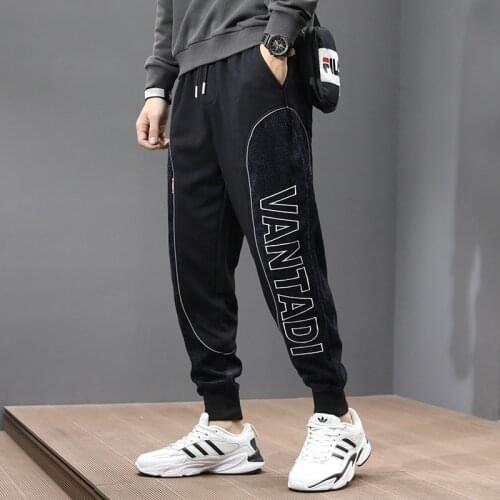 Autumn Winter Newly Fashion Men Jeans Loose Fit Corduroy Spliced Designer Casual Sweatpants Streetwear Hip Hop Joggers Trousers