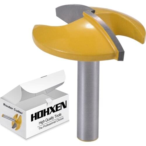 Small Bowl Router Bit 1-1/2" Diameter 1/3"(8mm) Shank Yellow Wood Cutter for Woodworking Drilling Power Tools 1/2'' (12.7mm)