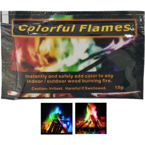 Hot Sale Mystical Fire Tricks Coloured Flames Bonfire Sachets Fireplace Professional Pyrotechnics Outdoor Camping Hiking Tools