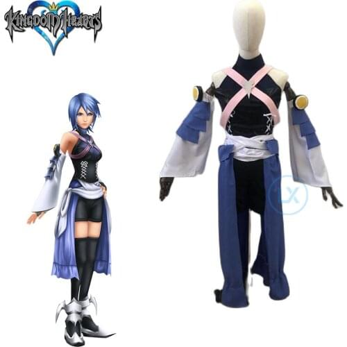 Game Kingdom Hearts Birth By Sleep Aqua Cosplay Costume Anime Uniform Women Men Halloween Full Set