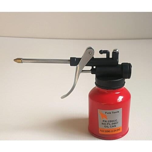 250ml Oil Can Plastic Hose Refueling Pot High Pressure Oiler Grease Gun Pump Auto Accessories