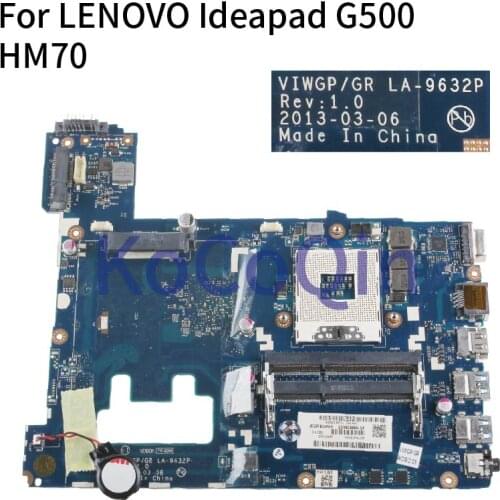 KoCoQin Laptop Motherboard For LENOVO Ideapad G500 HM70 PGA989 Mainboard VIWGP/GR LA-9632P 90002834 SJTNV DDR3