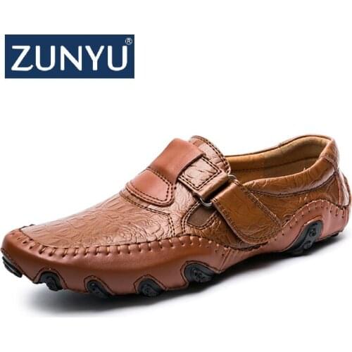 ZUNYU Octopus Soles Flats Mens Shoes Men Driving Handmade Leather Men Casual Shoes Fashion Designer Moccasins
