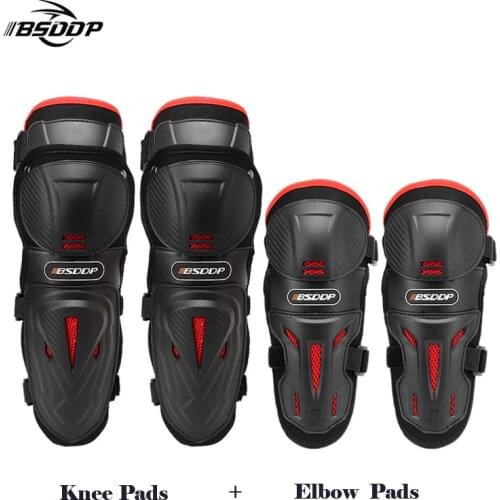 Motorcycle Knee and Elbow Pads Motocross Knee & Elbow Protector Moto MTB Outdoor Sport Motorbike Riding Protective Equipment