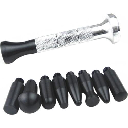Professional Dent Repair Kit Auto Body Panel Portable Flattening Car Tap Down Pen Accessories Hail Removal with 9 Head