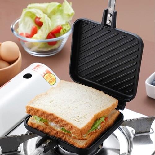 Sandwich Mold Waffle Easy Clean Kitchen Tool Bread Barbecue Plate Toast Frying Pan Home Double Side Non-stick pans cookware