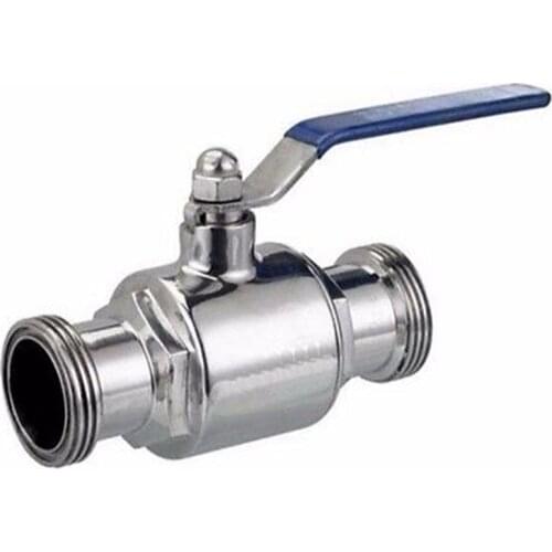 1" SS304 Stainless Steel Sanitary T type Male Thread Union Ball Valve for Food Industries