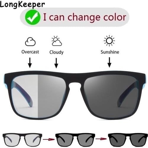 Vintage Classic Change Color Sunglasses Photochromic Sun Glasses Men Polarized Driving Chameleon Glasses Male Square Oculos