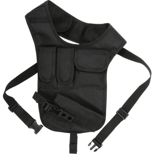 Men Tactical Military Anti-Theft Bag Hidden Underarm Shoulder Bag Phone Key Holster Black Nylon Inspector Agent Organizer Bag