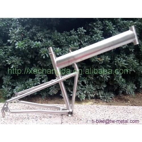 Titanium Mountain Folding Bike Frame with Folding Head tube Customized Ti Folding Bike Frame XACD Bicycle Ti Frameset