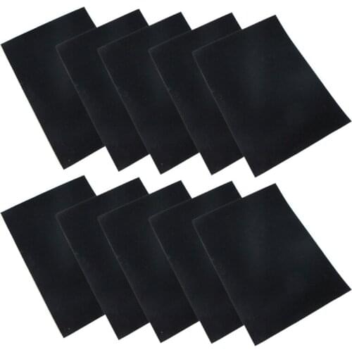 10x/Pack Fabric Flocking Cloth Black Self-adhesive Durable Multi-purpose Ideal for Jewelry Drawer Craft Wrapping Paper