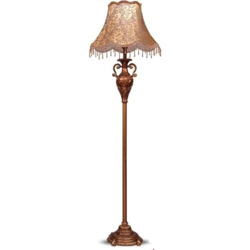 Floor lamp living room creative American retro home vertical table lamp study bedroom bedside lamp WF912230