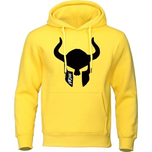 Odin Vikings Face Funny Tops Fitness Print Mens Hoodie Loose Casual Clothing Crewneck Pullover Hoodies Autumn Warm Fleece Hoody