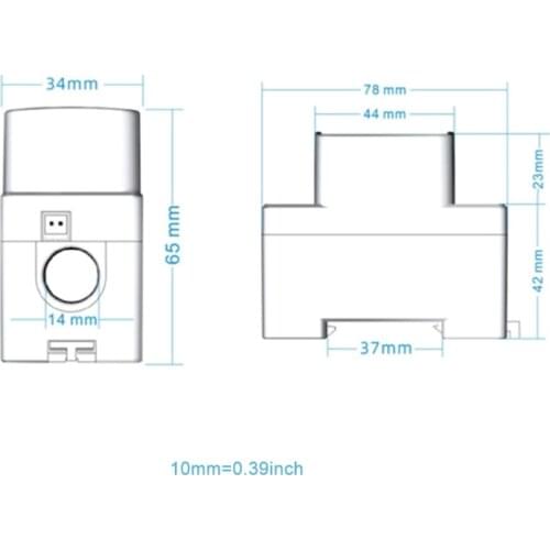 066E Ammeter Voltmeter Din Rail Voltage Current Power Factor Meter Multimeter Volt Amp Watt Meter Electric Energy Monitor