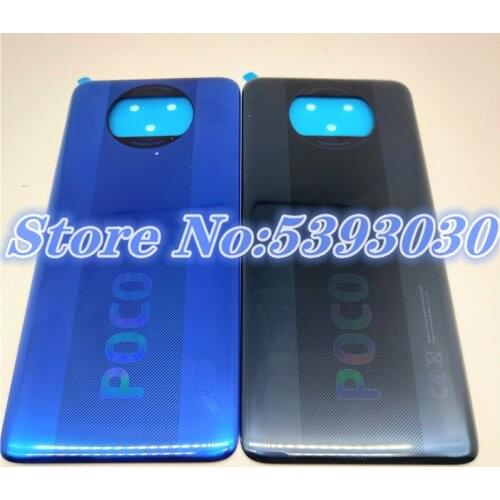 10Pcs/Lot Original Rear Battery Door For Xiaomi POCO X3 NFC Back Housing Cover Case with adhesive Replacement parts