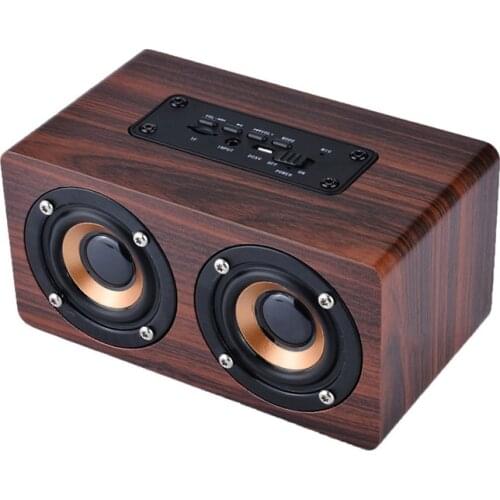 Retro Wireless Wood Bluetooth Speaker Portable Mini Bluetooth Altavoz 3D Dual Loudspeakers Support TF Card Player for xiaomi
