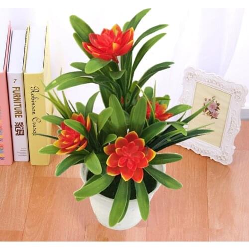 Bonsai Desktop Plants Potted Artificial Flowers Decors Home Decoration Ornament Home Room Table