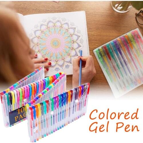 Color Gel Pen Childrens Drawing Watercolor Pen 100 Color Set Highlighter Learning Drawing Tools For Kids