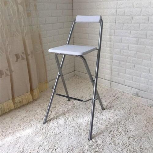 Steel Leg European High Stool Bar Stool Bar Stool Folding Fishing Stool Thickening High Chair Barstool