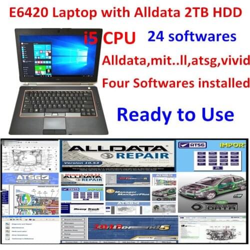 2021 Hot Auto Repair software Alldata,Mit..ell,Vivid workshop,Atsg installed in Dell Latitude E6420 with 2TB HDD ready to use