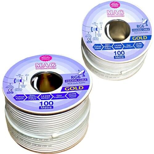 RG6/U4 MAG GOLD COPPER ANTENNA CABLE 64 WIRE (100 METERS)