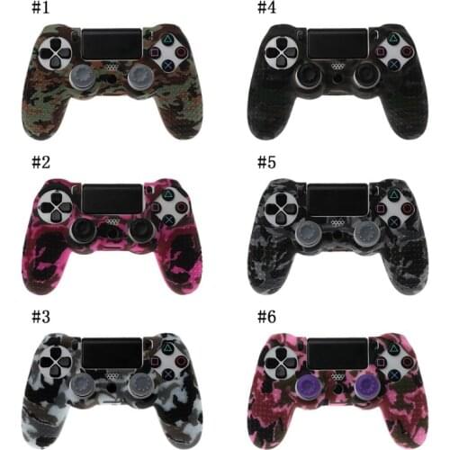 Camo Silicone Wrap Case Cover With Joystick for playstation PS4 Controller