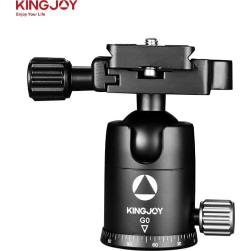 KINGJOY G0 Ballhead Professional Aluminum NC Ball Head For Camera Tripod Max Loading 4 KG Free Shipping
