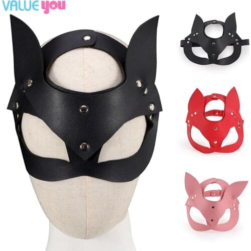Leather SM Fox Eye Mask Flirt Cosplay Prom Cosplay Mask Sex Toys