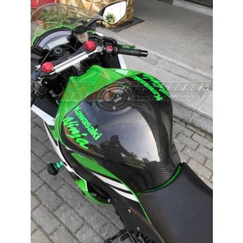 Tank Gas Fuel Cover For Kawasaki ZX10R 2011 2012 2013 2014 2015 Full Carbon Fiber 100% Twill