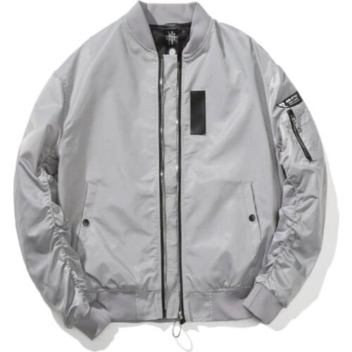 Spring autumn jacket male bomber jacket Loose casual streetwear male jackets and coats simple windbreaker british style coat