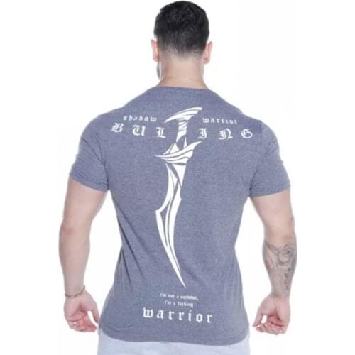 Mens Casual Fashion Print Cotton Tshirt Summer Gyms Fitness Bodybuilding Workout Short sleeve t shirts Slim Tee Tops Clothing