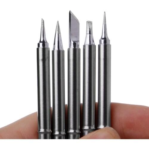 5 Pcs T12 Series Solder Iron Tips For Hakko FX951 Soldering Station FM-2027 2028 T12 Soldering Iron Tip Welding Accessories