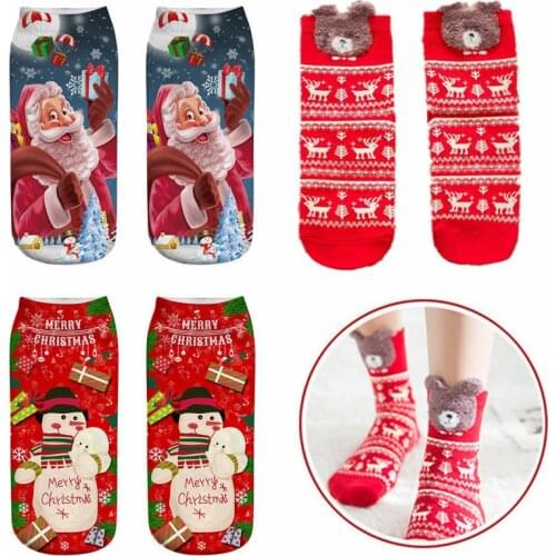New 2020 Christmas Cotton Socks Merry Christmas Decor Cristmas Kids Xmas Gifts Navidad Noel Happy 2021 New Years Products Natal