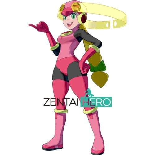 New Arrival Lycra Spandex Girl Roll.EXE Cosplay Zentai Megaman EXE Costume for Halloween and Cosplay Full Body Suit