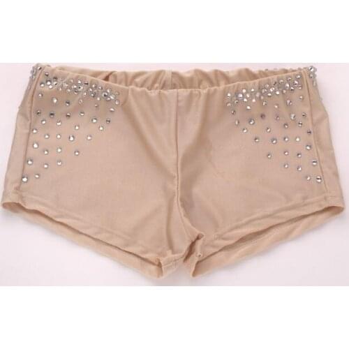 Europe and the United States new Latin dance safety pants anti-light flesh-colored boxer belly dancing leggings four-corner pant