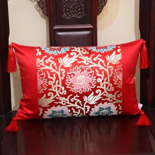 New Chinese satin embroidery cushion cover