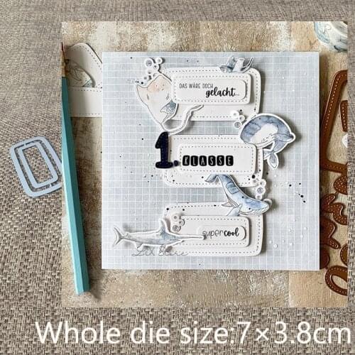 New Design Craft Metal stencil mold Cutting Dies 2pcs labels decoration scrapbook die cuts Album Paper Card Craft Embossing