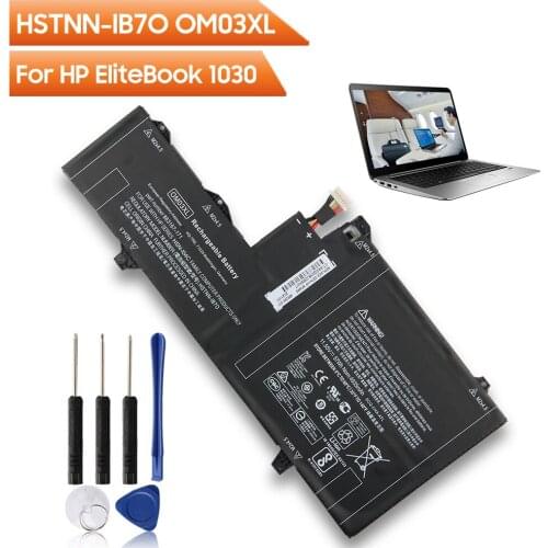 Original Replacement Laptop Battery HSTNN-IB7O OM03XL For HP EliteBook 1030 G2 1GY31PA Battery With Free Tools