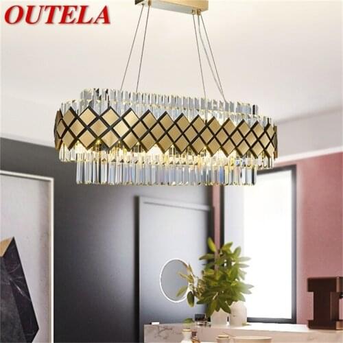 OUTELA Pendant Light Postmodern Luxury Crystal Lamp Fixture Decorative for Home Dining Living Room