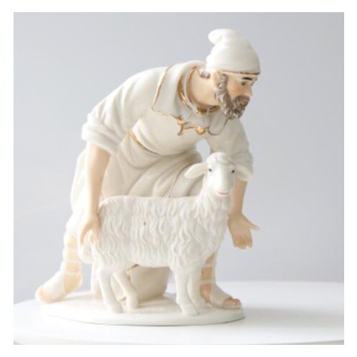 Birthday gift Lladro elegant Shepherd painted with Bone China Wool cutting home decoration statues sculpture Home wedding