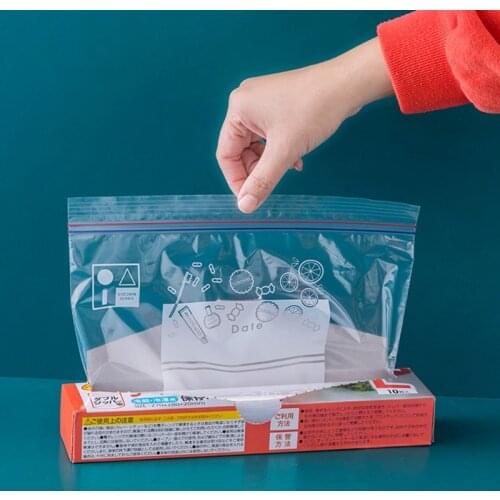 Ziplock Bag Zip Lock Plastic Bags Sealing Bag Transparent PE Poly Bags Fresh Storage Food Envelope Bag Reusable Zip Bag