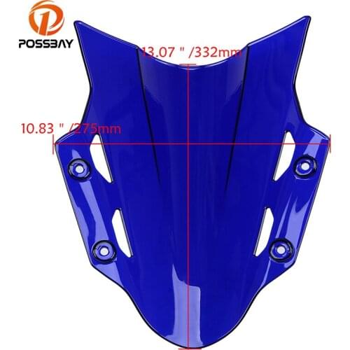 POSSBAY 3Colors Motorcycle Bicicleta Windshield Motorbike Windscreen Scooter Wind Deflector ABS Plastic for Suzuki GSX250R 2017