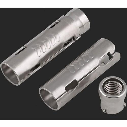 201/304 stainless steel fish scale tube three-piece one-piece gecko internal expansion bolt M6M8M10M12 5Pcs