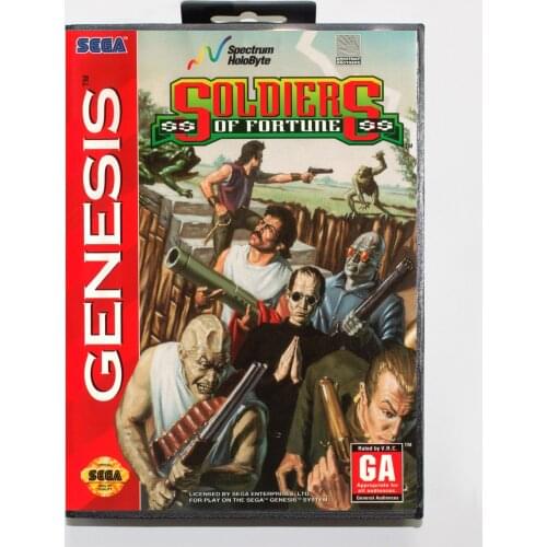 Soldiers of Fortune Boxed Version 16bit MD Game Card For Sega MegaDrive Sega Genesis System