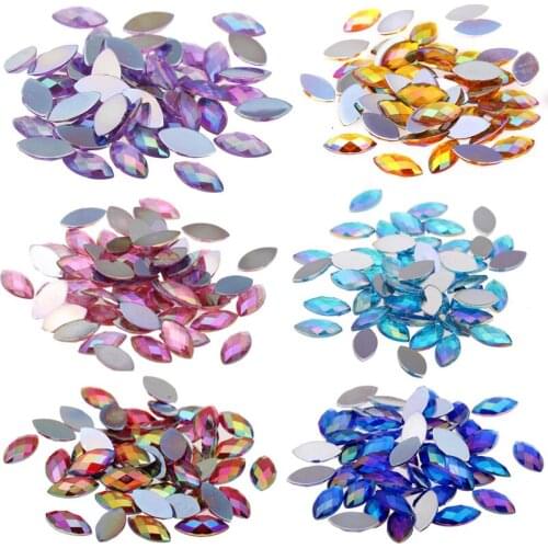 Horse Eye Resin Rhinestone Clothing DIY Appliques Flat Back Rhinestones Glue Adhesive Rhinestone for Clothes Decor 1000Pcs/Lot