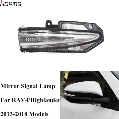 Hoping LED Rearview Turn Signal Flasher Light For Toyota RAV4 HIGHLANDER KLUGER 2013 2014 2015 2016 2017 2018 Mirror Turn Lamp